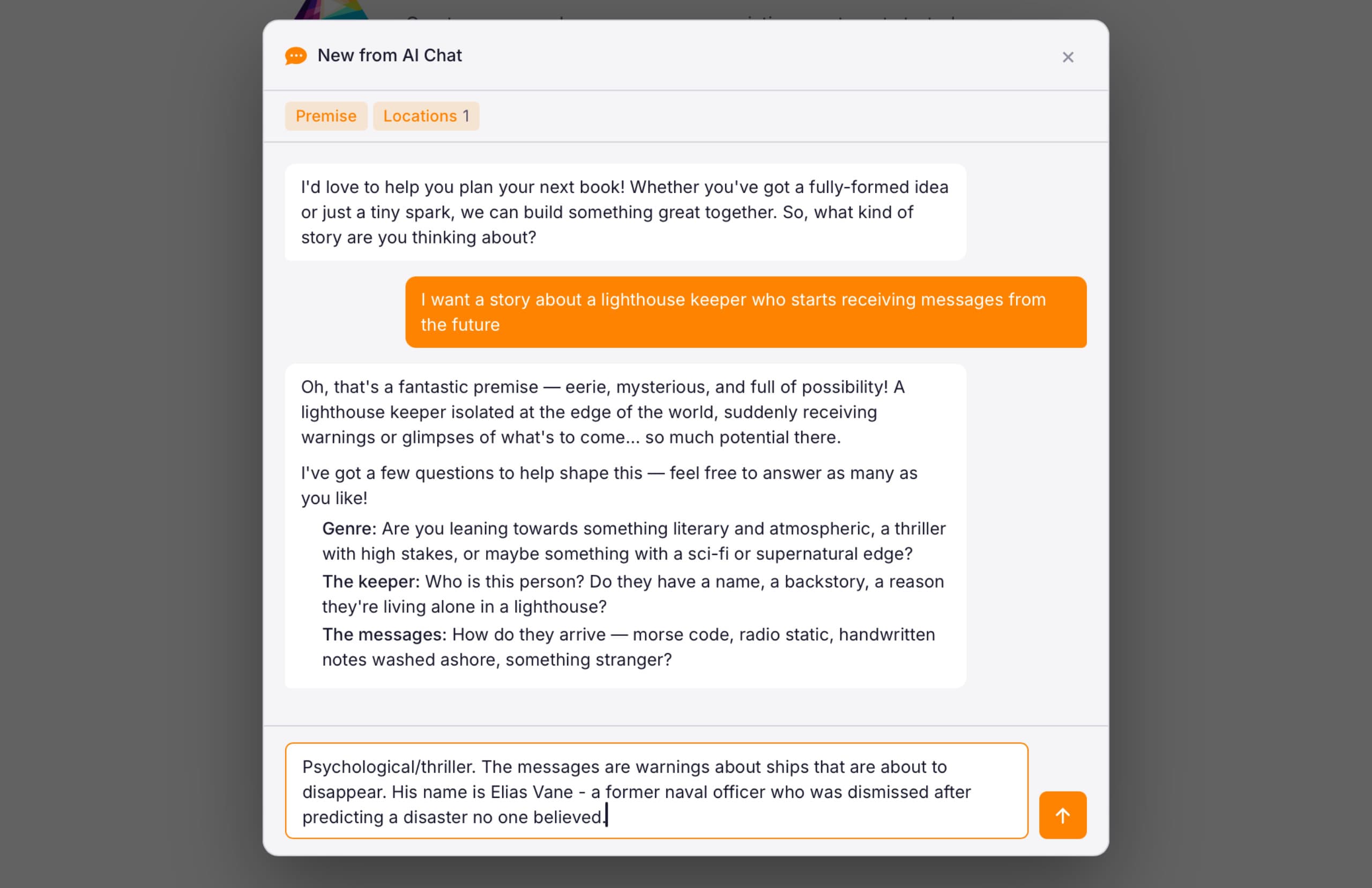 Codiko brainstorm chat building a structured project from a conversation